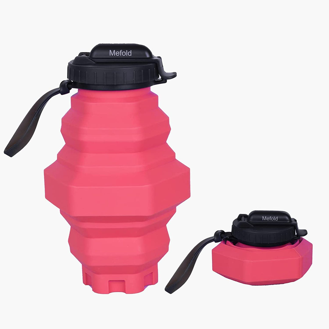 Hexagon Collapsible Water Bottle with Straw