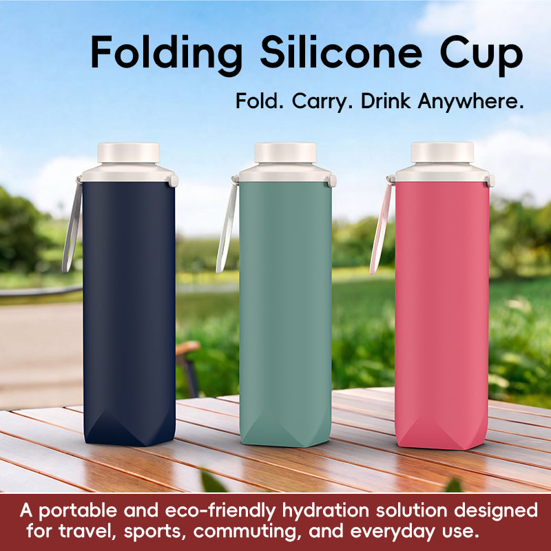 SH28 Silicone Collapsible Water Bottle Portable Foldable Travel Cup