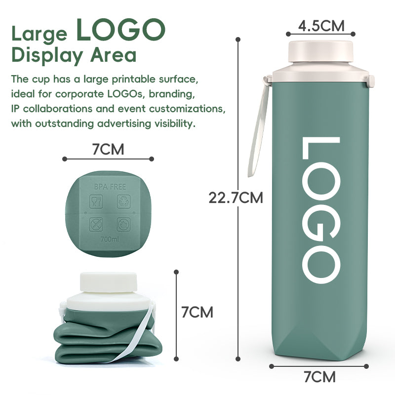 SH28 Silicone Collapsible Water Bottle Portable Foldable Travel Cup