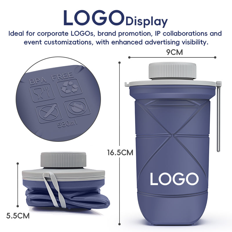 SH29 Silicone Collapsible Water Bottle Portable Foldable Travel Cup